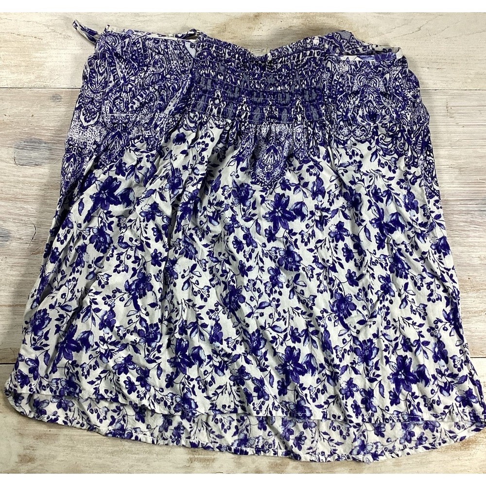 3-Piece Pajama Set Blue And White Floral Women's‎ Medium Blue Willow - Picture 12 of 16